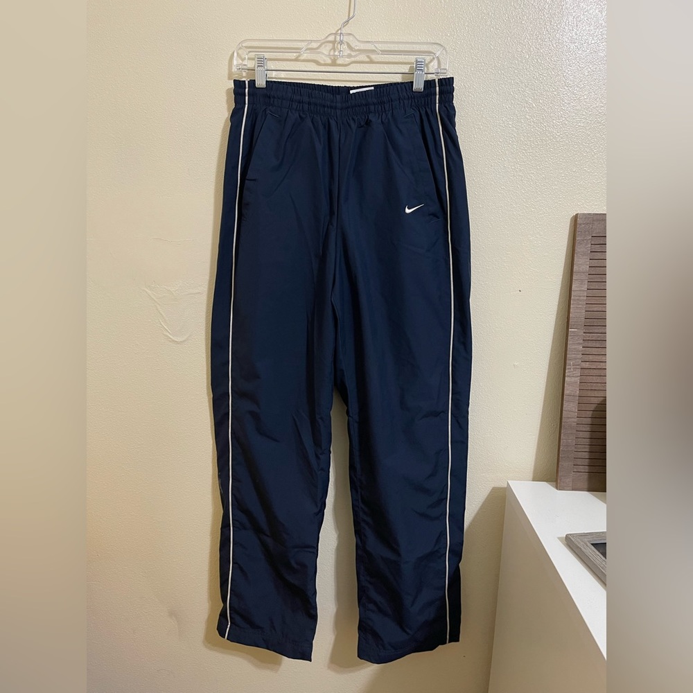 NWT Vintage Gray Label Nike Navy Blue Track Pants Small